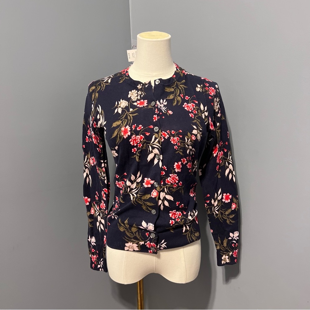 Floral Button-Down Cardigan